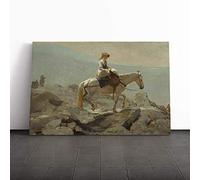 Winslow Homer The Bridle Path Canvas Print | Gallery Wrapped 30mm Frame Wall Art | 24x16 inches | Ready to Hang | Modern Landscape Picture | Living Room Bedroom Lounge Office