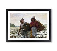 Winslow Homer The Cotton Pickers Framed Print | A2 Black Framed Wall Art | Ready to Hang | Modern Nature Picture | Living Room Bedroom Lounge Office