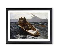 Winslow Homer The Fog Warning Classic Painting Framed Print | A3 Black Framed Wall Art | Ready to Hang | Classic Historical Picture | Living Room Bedroom Lounge Office