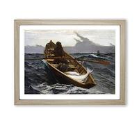 Winslow Homer The Fog Warning Classic Painting Framed Print | A3 Oak Framed Wall Art | Ready to Hang | Classic Historical Picture | Living Room Bedroom Lounge Office