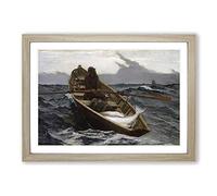 Winslow Homer The Fog Warning Framed Print | A2 Oak Framed Wall Art | Ready to Hang | Modern Nature Picture | Living Room Bedroom Lounge Office