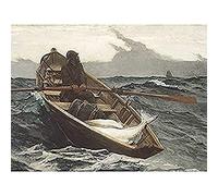 Winslow Homer The Fog Warning Kunstdruck Leinwand Premium Wall Decor Poster Wandbild