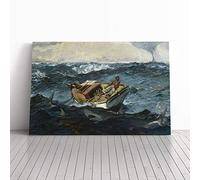 Winslow Homer The Gulf Stream Canvas Print | Gallery Wrapped 30mm Frame Wall Art | 24x16 inches | Ready to Hang | Modern Picture | Living Room Bedroom Lounge Office