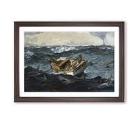Winslow Homer The Gulf Stream Framed Print | A2 Walnut Framed Wall Art | Ready to Hang | Modern Nature Picture | Living Room Bedroom Lounge Office