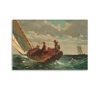 Winslow Homer The Gulf Stream Poster Decorative Painting Canvas Wall Posters And Art Picture Print Modern Family Bedroom Decor Posters 16x24inch(40x60cm)