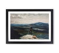 Winslow Homer The Ranger Adirondacks Framed Print | A2 Black Framed Wall Art | Ready to Hang | Modern Nature Picture | Living Room Bedroom Lounge Office