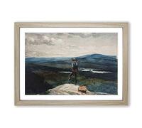 Winslow Homer The Ranger Adirondacks Framed Print | A2 Oak Framed Wall Art | Ready to Hang | Modern Nature Picture | Living Room Bedroom Lounge Office