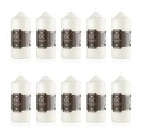 Winsome Church Candles 100 Hours Long Burning - 7cm x 16cm - Pack of 12 Non-Drip Unscented Christmas Candle Thick Clean Smokeless Burning Candles