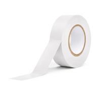 WINSOME Electrical Tape Black | 20m X 19mm Waterproof Insulation Tape for Electric Wires & Cables | Strong & Sticky Electrician’s Tape for Preventing Short Circuits (1 Pack) (1, White)