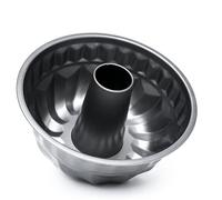 WINSOME Fluted Ring Cake Mould Non Stick Carbon Steel Round Cake Pan Tray for Baking Ring and Cakes - Ideal for Afternoon Tea, and Parties 22.5 CM