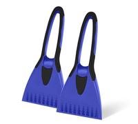 WINSOME Ice Scraper for Car Windscreen | Soft Grip Car Window Scraper & De-Icer | Plastic Ice Car Screen Scraper for Trucks, Vans & SUVs | Snow Scraper for Car Windscreen (Pack of 2)