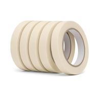 WINSOME Masking Tape for Painting 50 m x 18 mm (0.7") Low Tack Artists Painters White Masking Tape for Decorating and Watercolour Painting (5 Rolls x 18mm)