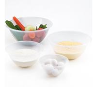 WINSOME Plastic Mixing Bowl | Set of 4 Sizes (1L, 2.3L, 4L, 7L) Best for Baking & Mixing Ingredients Like Eggs, Salad, Veggies, Fruits, Doughs, Sauces & More