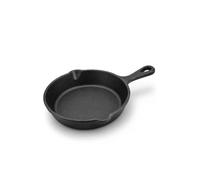 WINSOME Pre Seasoned Cast Iron Skillet | (16.5cm) Heat-Retaining Cast Iron Frying Pan with Dual Handles | Skillet Pan with Pouring Lips | Cast Iron Pan for BBQ, Chops, Fajitas & Steaks