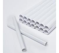 WINSOME Radiator Pipe Covers White, PVC Plastic, 15mm & 19.5cm Long, Snap-on, Easy Installation, Pack of 16