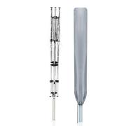 WINSOME Rotary Washing Line Cover Waterproof Polyester Fabric with Zip - Heavy Duty Rotary Clothes Line Cover - Weather Resistant Rotary Line Cover Garden Rotary Dryer and Airer Cover | Silver
