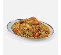 WINSOME Serving Platter Stainless Steel Oval Dish - Multipurpose Food Tray for Dinner Buffet, Parties and Gatherings