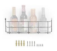 WINSOME Spice Rack Organiser Wall Mounted Spice Rack for Inside Cupboard 1 Tier Kitchen Spice Storage Racks Chrome Plated Kitchen Jar Rack
