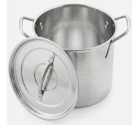 Winsome Stainless Steel Stock Pot with Lid - 19 litres - Bottom Deep Stew Sauce Soup Pasta Cooking Pot Home Brew Boiling Pot Set