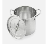 Winsome Stainless Steel Stock Pot with Lid - 8 litres - Bottom Deep Stew Sauce Soup Pasta Cooking Pot Home Brew Boiling Pot Set