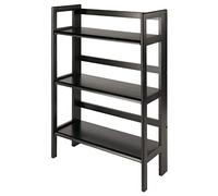 Winsome Trading Inc 20896 3 Tier Black Stackable Folding Book Shelf