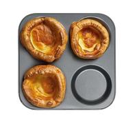 WINSOME Yorkshire Pudding Tray 4 Cup Muffins Bakeware Tins & Trays Premium Nonstick Cupcake Tray for Oven Baking Roasting Tin (Pack of 1)