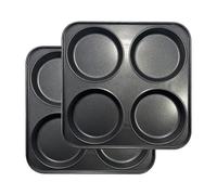 WINSOME Yorkshire Pudding Tray 4 Cup Muffins Bakeware Tins & Trays Premium Nonstick Cupcake Tray for Oven Baking Roasting Tin (Pack of 2)