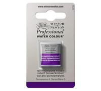 Winsor and Newton 0101550 Proffesional Water Colour, Half Pan Size, Quinacridone Violet, Pack of 3