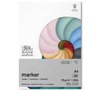 Winsor & Newton, Marker Paper, Bleedproof, A4, 50 Sheets, White, 75g/20lb