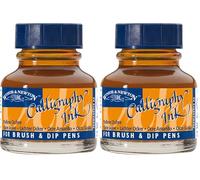 Winsor and Newton Calligraphy Ink 30ml 744 Yellow Ochre (Bttl) (Pack of 2)