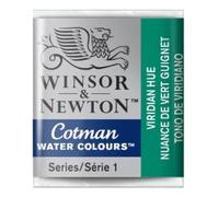 Winsor & Newton : Cotman Watercolour : Half Pan : Viridian Green