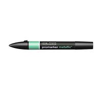 Winsor & Newton 0206694 ProMarker Metallic Professional Layout Marker - 2 Tips, Fine and Wide for Drawings, Design and Layouts - Metallic Green