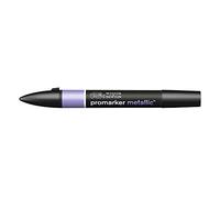 Winsor & Newton 0206696 ProMarker Metallic Professional Layout Marker - 2 Tips, Fine and Wide for Drawings, Design and Layouts - Metallic Purple, 1 Piece (Pack of 1)