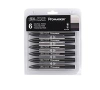 Winsor & Newton 0290024 Pro Marker, Neutral Tones, 6 Count (Pack of 1)