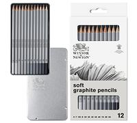 Winsor & Newton 0490007 graphite pencils set in 12 hardnesses H, F, HB, B, 2B, 3B, 4B, 5B, 6B, 7B, 8B and 9B