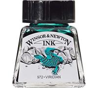 Winsor & Newton 1005692 Drawing Ink Bottle, Viridian, 14 ml