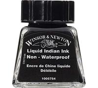 Winsor & Newton 1005754 Drawing Ink Bottle, 14 ml - Liquid Indian Ink
