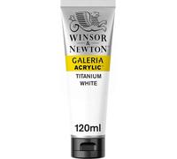 Winsor & Newton 120ml Titanium White Acrylic Paint - Ideal for Fabric & More