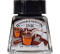 Winsor and Newton 14ml Drawing Ink - Peat Brown