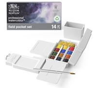 Winsor & Newton 190685 Artist's Water Colour Field Box Drawing Set with Half Pan - Pack of 12