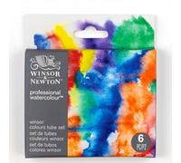 Winsor & Newton 190836 Watercolour Paint Set - 6 Colours (5ml) Includes Winsor Lemon, Winsor Orange, Winsor Violet (Dioxazine), Winsor Blue (Red), Winsor Green (Yellow Tone)