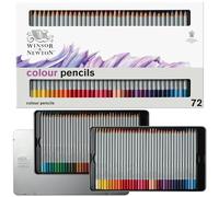 Winsor & Newton 2090006 Studio Collection Colouring Pencils Set - 72 Vibrant Colours in a Metal Box, Shatterproof Soft Color Release Coloring Pencils for Adults and Artists