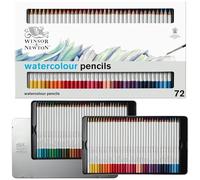 Winsor & Newton 2090007 Studio Collection Watercolor Pencil Set - 72 Vibrant Colours in a Metal Box, Shatterproof Soft Colour Release Painting Pencils for Adults and Artists