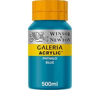 Winsor & Newton 2150516 Galeria Acrylic Paint, High Pigmentation, Non-fading, Butter Consistency, 500 ml Pot - Phthalo Blue
