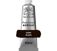 Winsor & Newton 2320331 Professional Acrylic Colour, 60 ml - Ivory Black