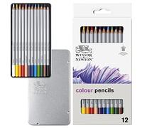 Winsor & Newton 490012 Studio Collection Colouring Pencils, 12 Soft Core Drawing Pencils, Premium Artist Quality, for Sketching, Blending, Shading and Layering