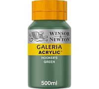 Winsor & Newton 500ml Bottle Galeria Acrylic Colour with Nozzle Cap - Hookers Green