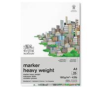 Winsor & Newton 6002013 Non-Carbon Marker Paper in Pad - 25 Sheets DIN A3, 175 g/m², FSC, Chlorine and Acid Free, Ageing Resistant for All Types of Alcohol-Based Markers