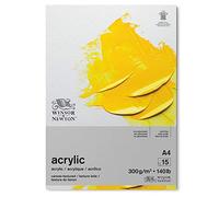 Winsor & Newton 6534005 Acrylic Pad, 15 Sheet, A4 Size, White