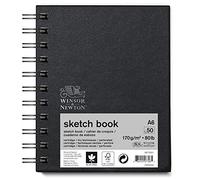 Winsor & Newton 6673001 Spiral Sketchbook, 50 Sheet, 170gsm, A6 Size, Natural White